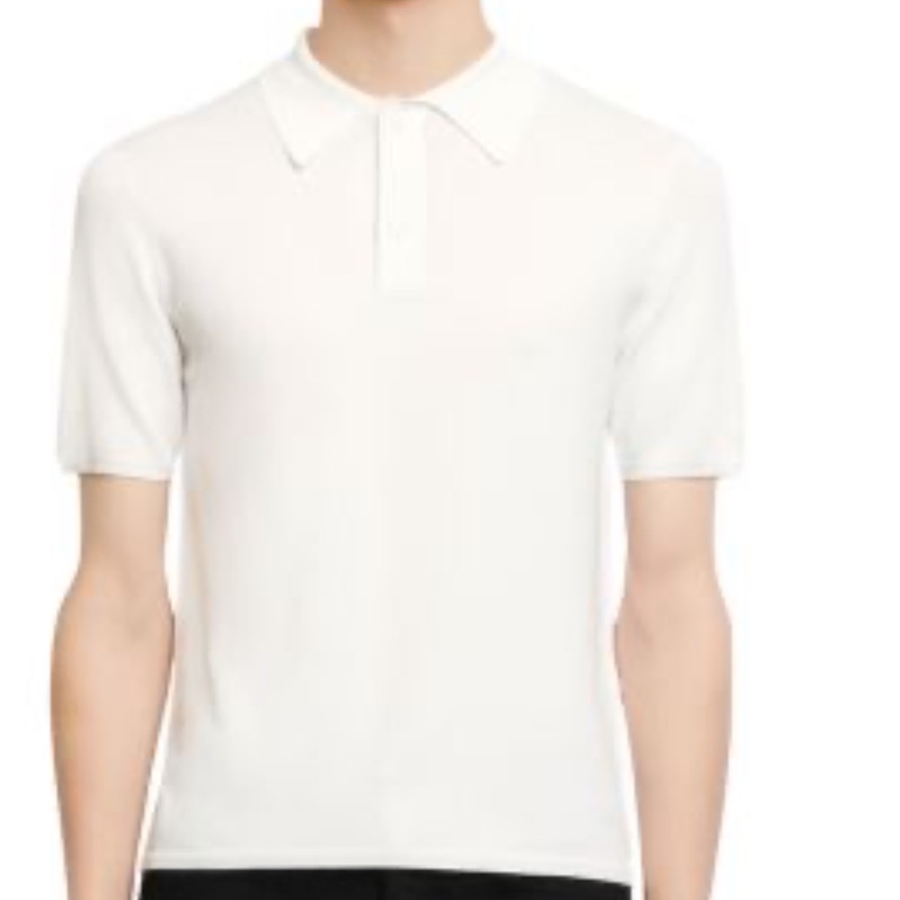 Sandro white Pablo polo shirt size small good condition- wears nicely